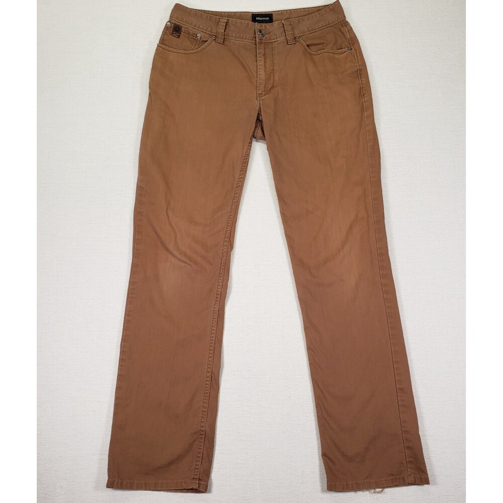 Marmot Mens Pants 30x32 Brown Straight Leg Tech Canvas Outdoor Hiking